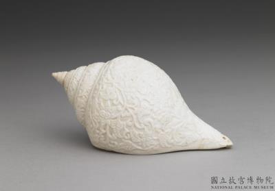 图片[2]-White conch shell with Indian lotus motif, Qianlong reign (1736-1795), Qing dynasty-China Archive